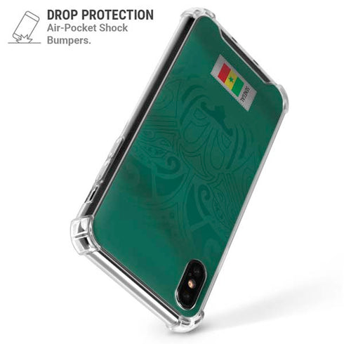 Senegal Soccer Flag iPhone X/XS Clear Case